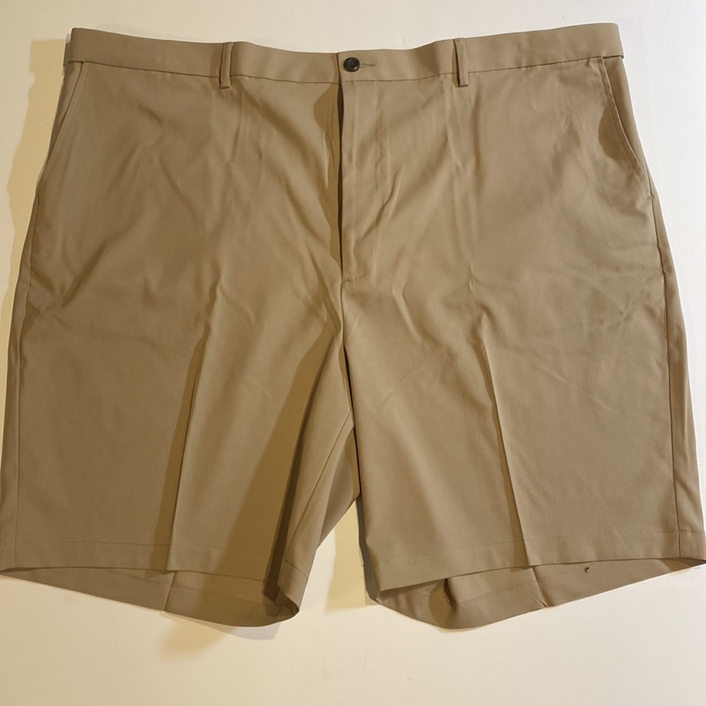 Savane SZ 48 Flat Front Tan Shorts Stretch Microfiber New (Se)